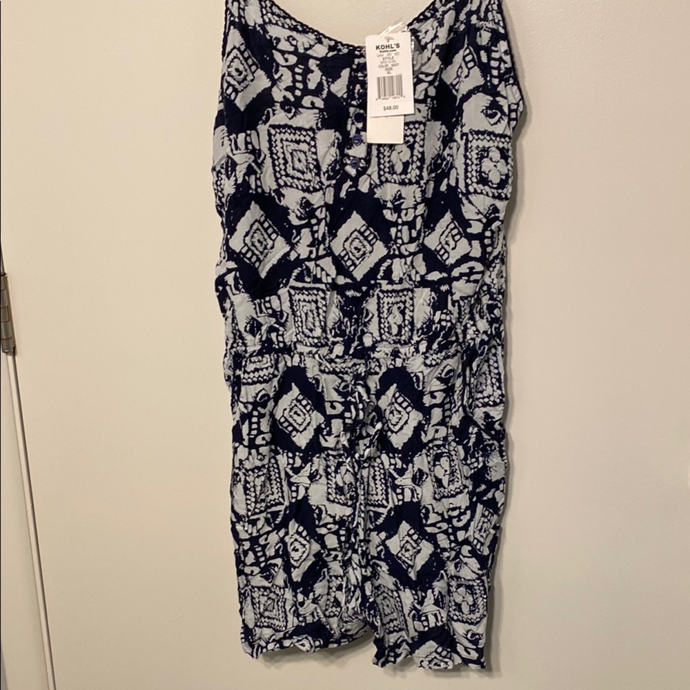 Ultra Pink Blue and White romper